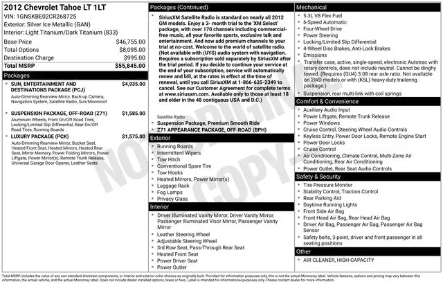 2012 Chevrolet Tahoe LT thumbnail 27