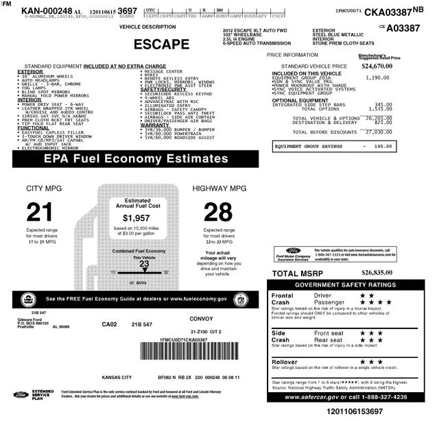 2012 Ford Escape XLT thumbnail 7