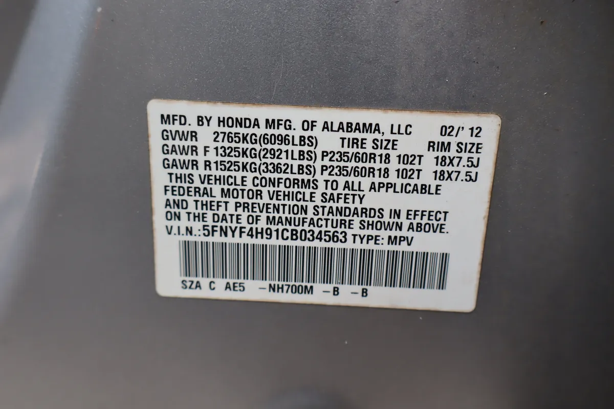 2012 Honda Pilot Touring thumbnail 43