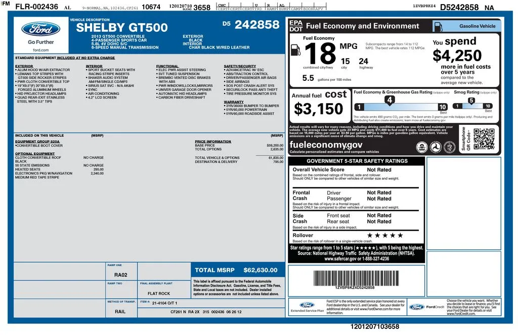 2013 Ford Mustang Shelby GT500 thumbnail 20