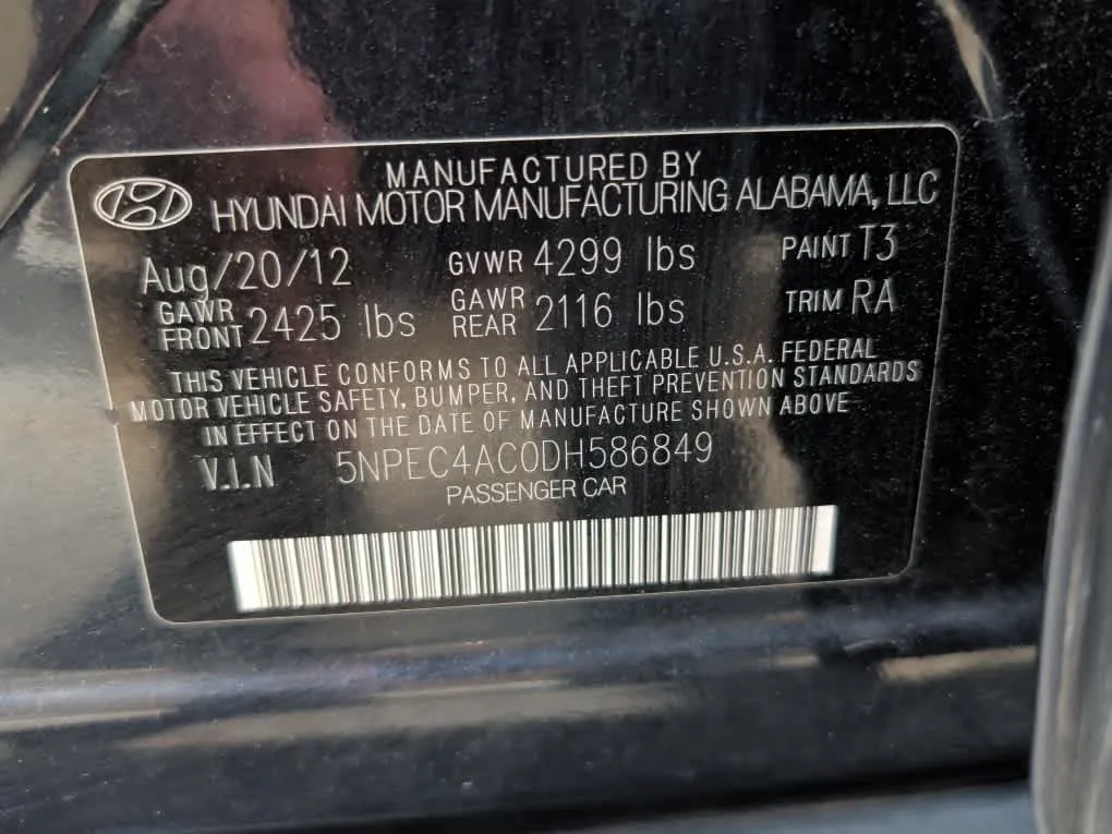 2013 HYUNDAI SONATA SE thumbnail 6