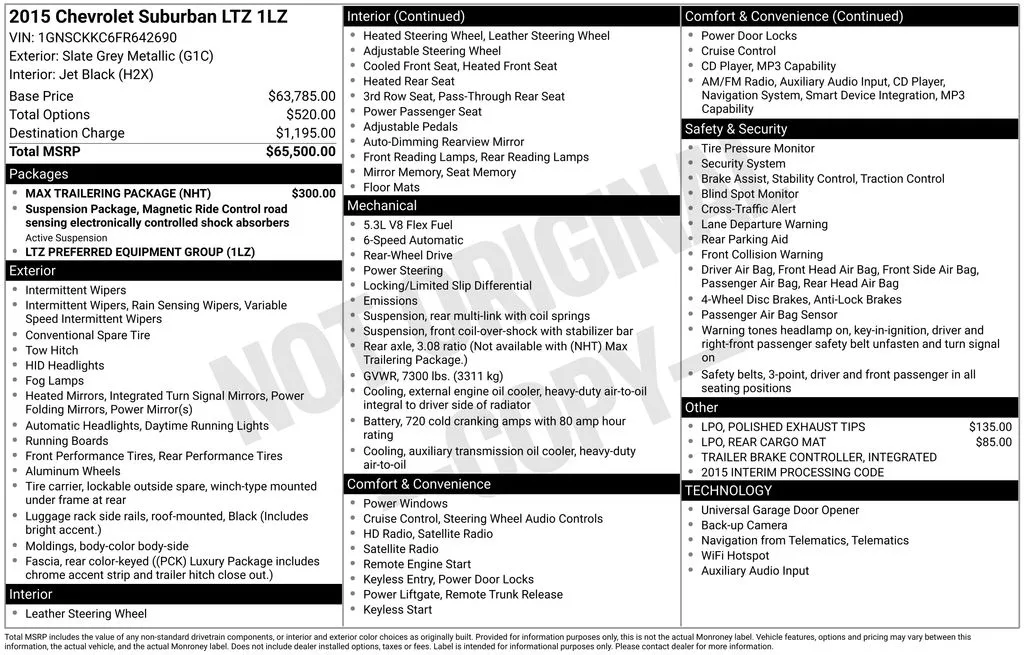 2015 Chevrolet Suburban LTZ thumbnail 7