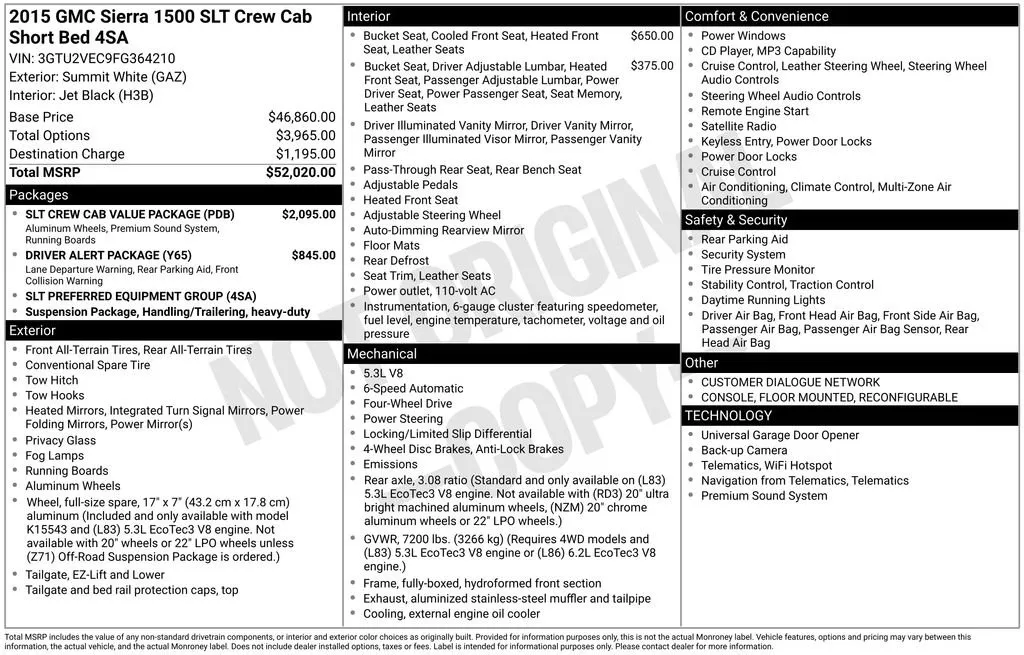 2015 GMC Sierra 1500 SLT thumbnail 6