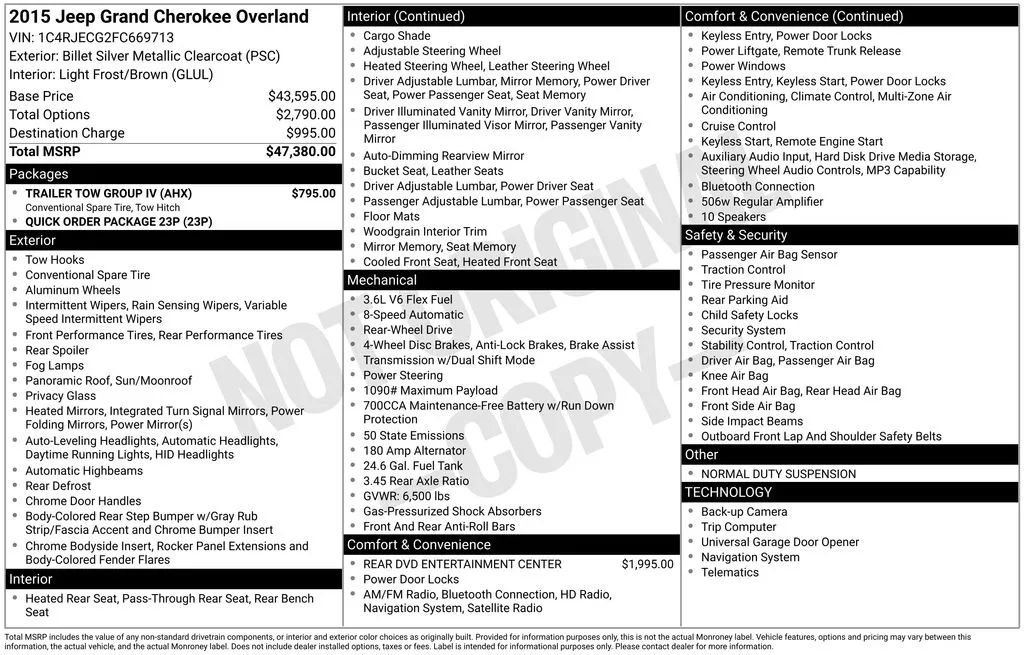 2015 Jeep Grand Cherokee Overland thumbnail 26