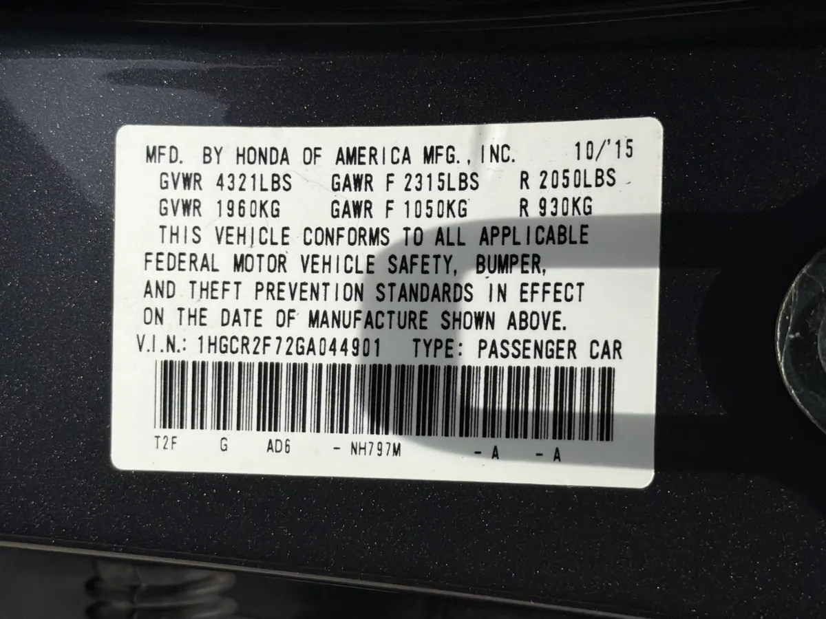 2016 Honda Accord EX thumbnail 34