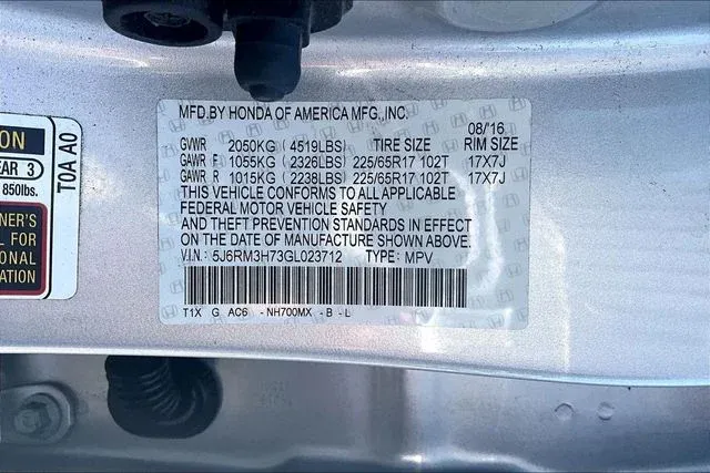 2016 Honda CR-V EX-L thumbnail 16