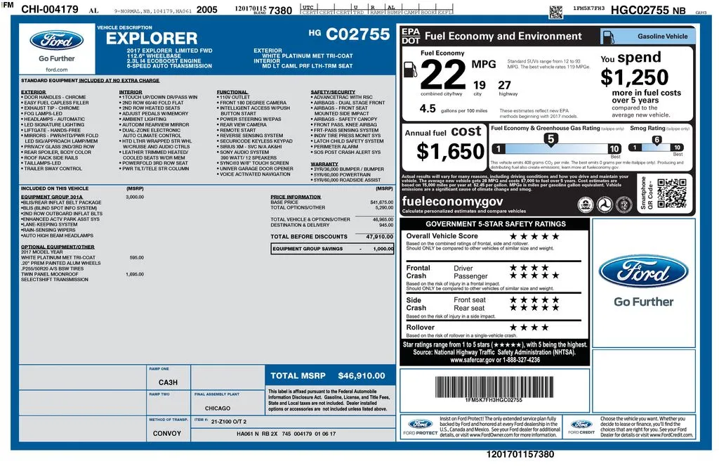 2017 Ford Explorer Limited thumbnail 27