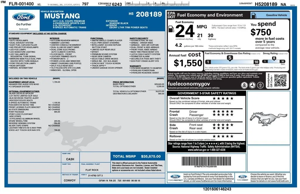 2017 Ford Mustang EcoBoost Premium thumbnail 9