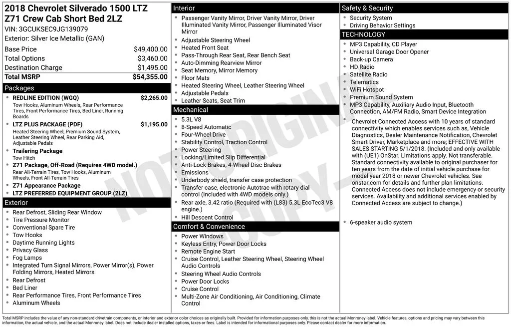 2018 Chevrolet Silverado 1500 LTZ thumbnail 7