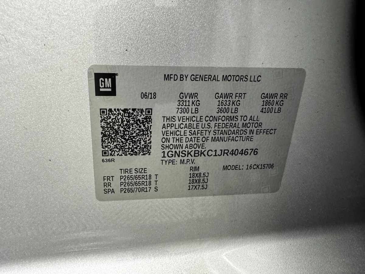 2018 Chevrolet Tahoe LT thumbnail 53