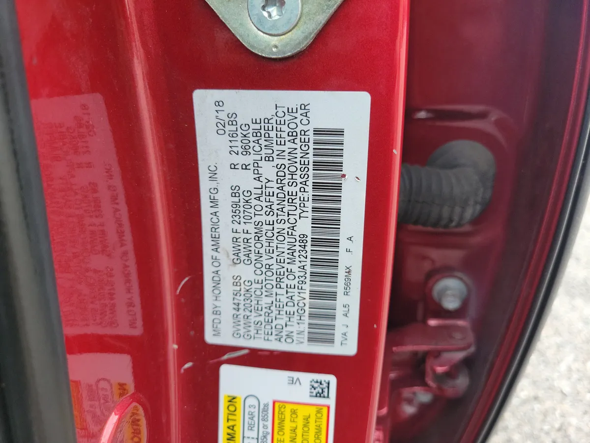 2018 Honda Accord Touring 1.5T thumbnail 33