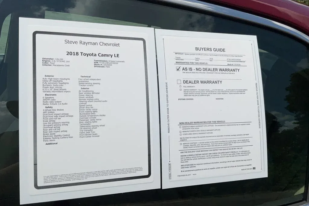 2018 Toyota Camry LE thumbnail 25