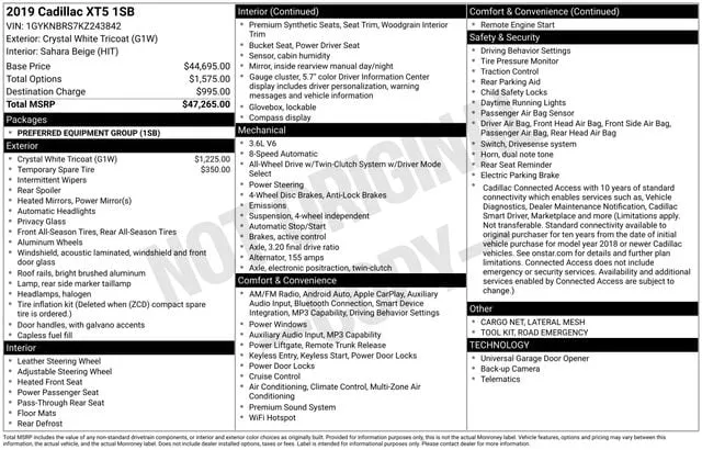 2019 Cadillac XT5 Base thumbnail 27