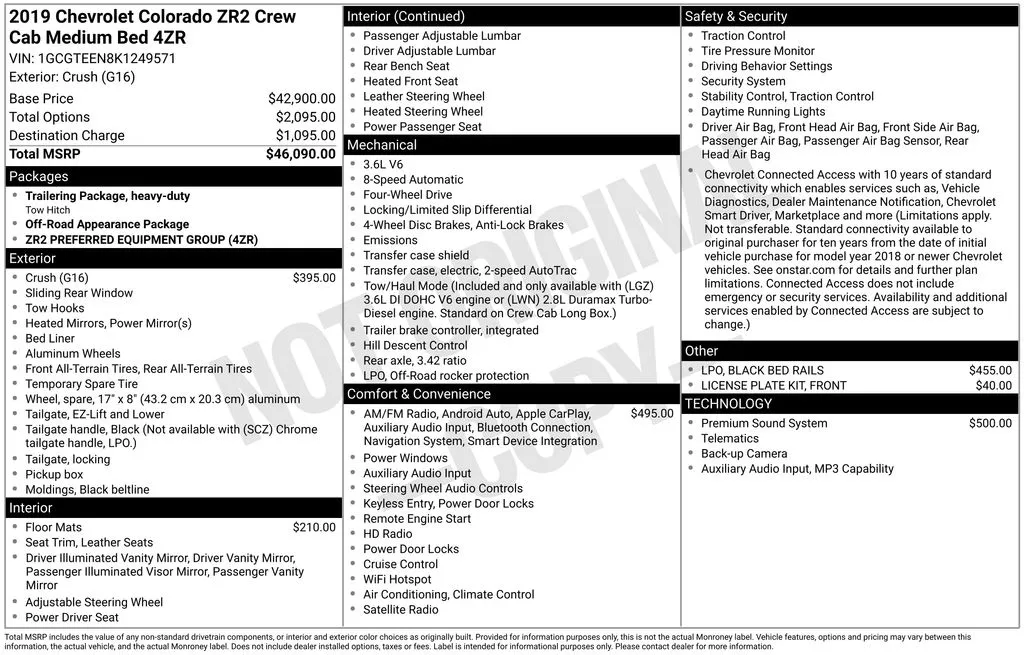 2019 Chevrolet Colorado ZR2 thumbnail 26