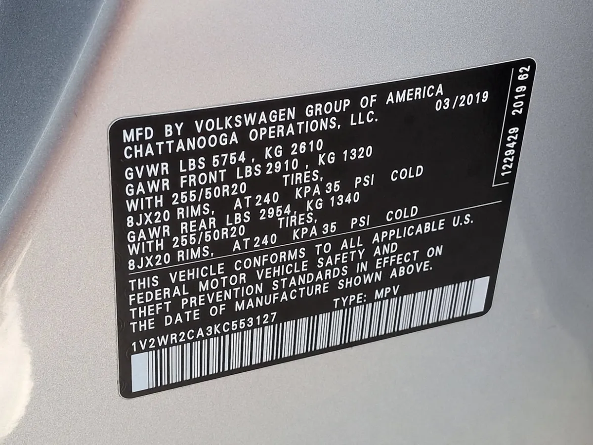 2019 Volkswagen Atlas 3.6L V6 SE w/Technology thumbnail 34