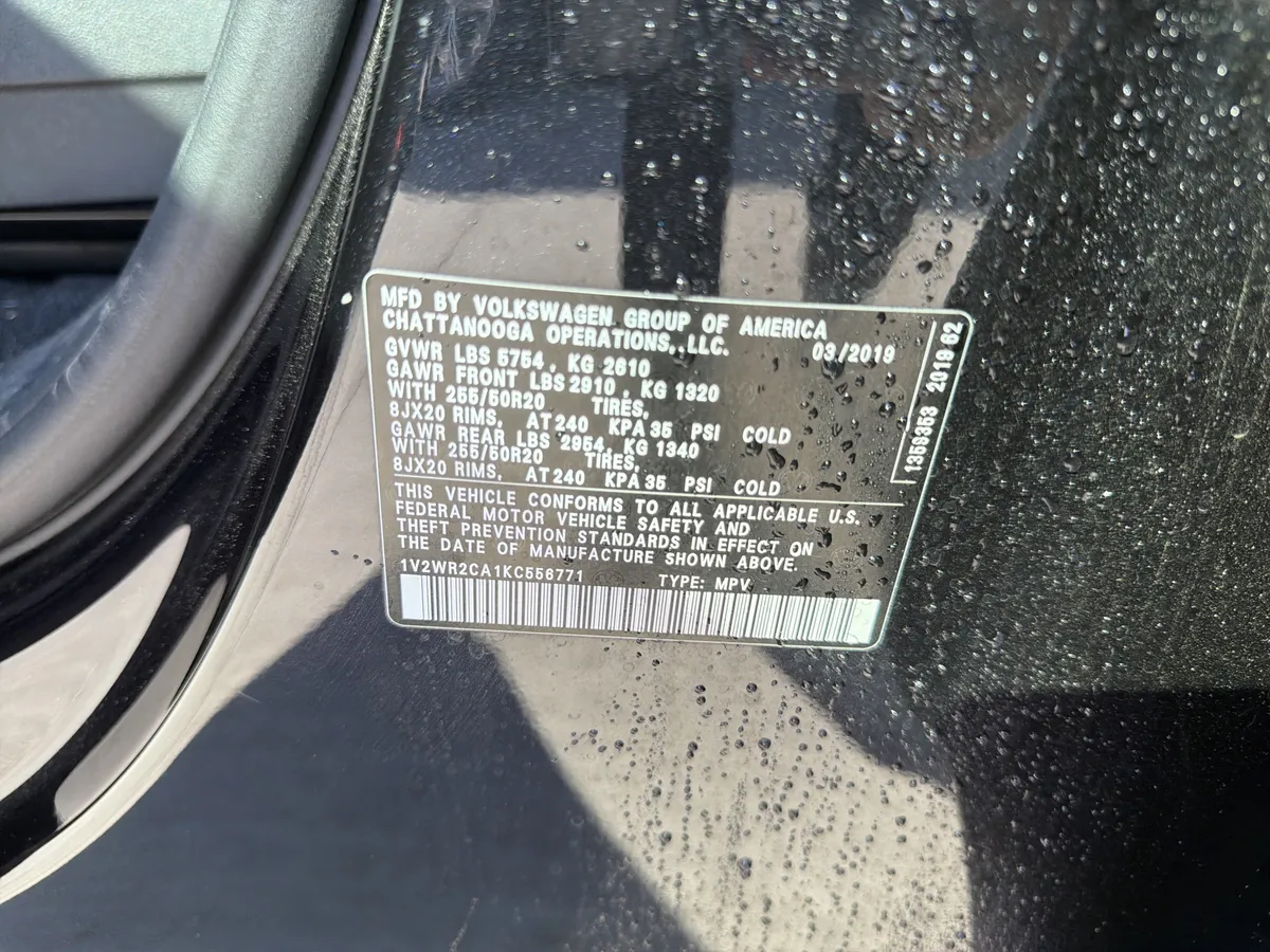 2019 Volkswagen Atlas 3.6L V6 SE w/Technology thumbnail 36
