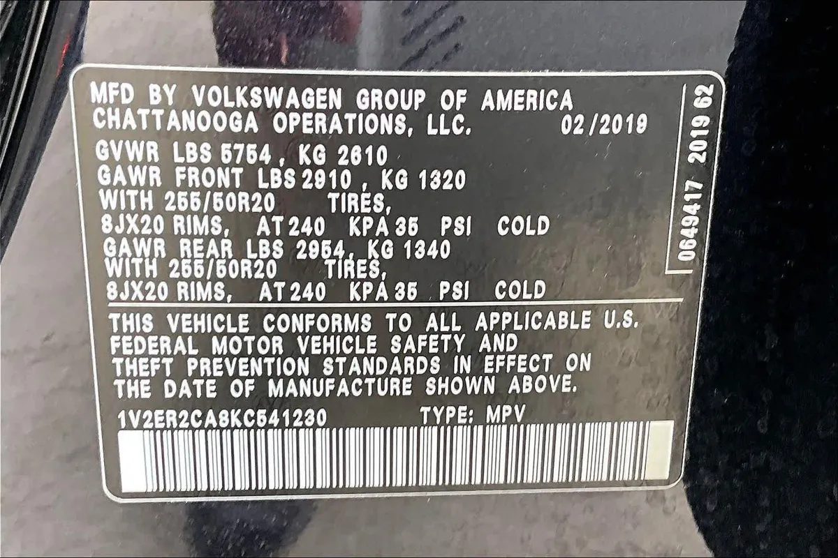 2019 Volkswagen Atlas 3.6L V6 SEL thumbnail 32