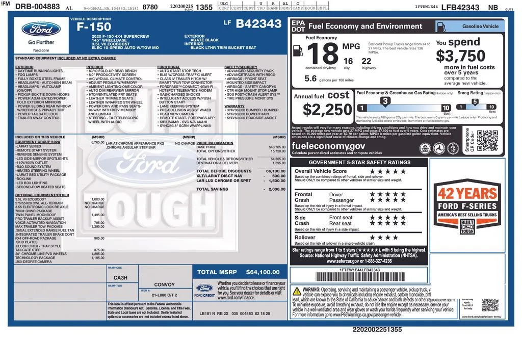 2020 Ford F-150 Lariat thumbnail 7