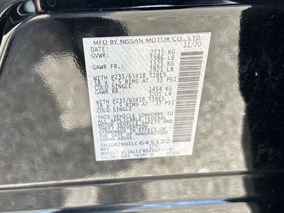 2020 Nissan Pathfinder SV thumbnail 11