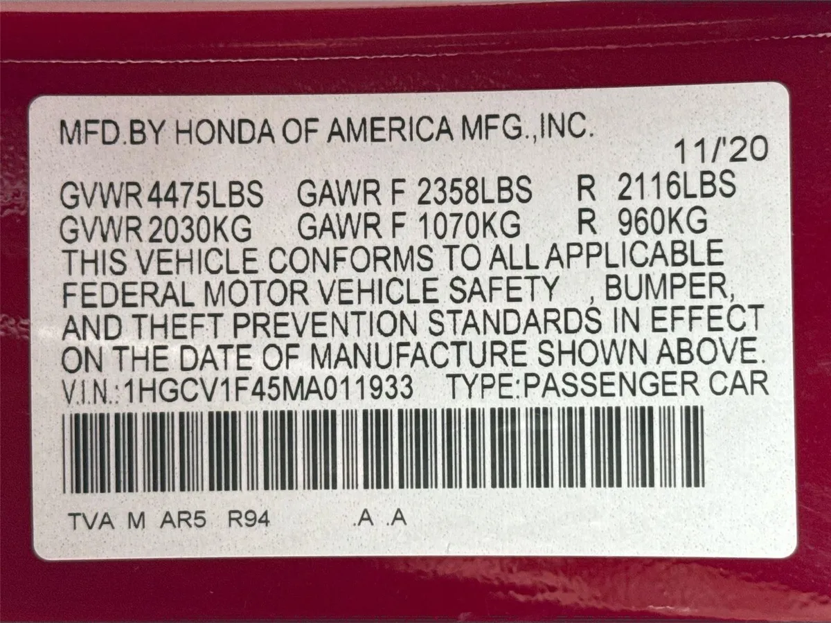 2021 Honda Accord Sedan Sport SE thumbnail 40