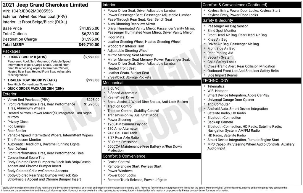 2021 Jeep Grand Cherokee Limited thumbnail 9