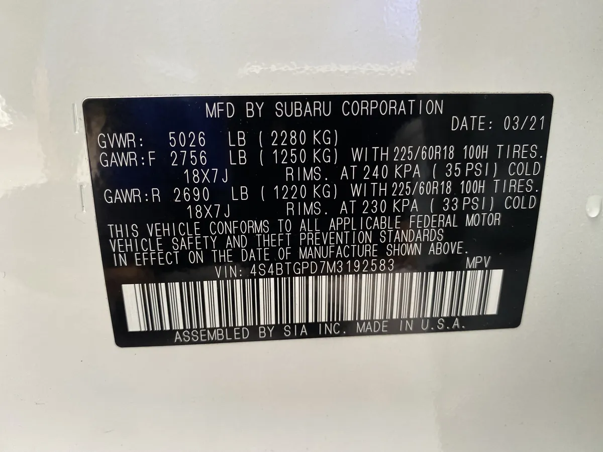 2021 Subaru Outback Touring XT thumbnail 36