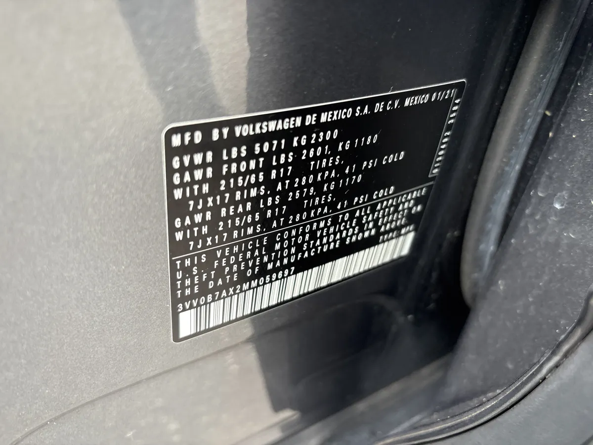 2021 Volkswagen Tiguan S thumbnail 34