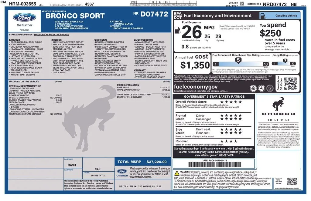 2022 Ford Bronco Sport Outer Banks thumbnail 9