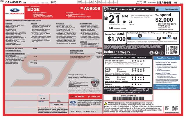 2022 Ford Edge ST thumbnail 7