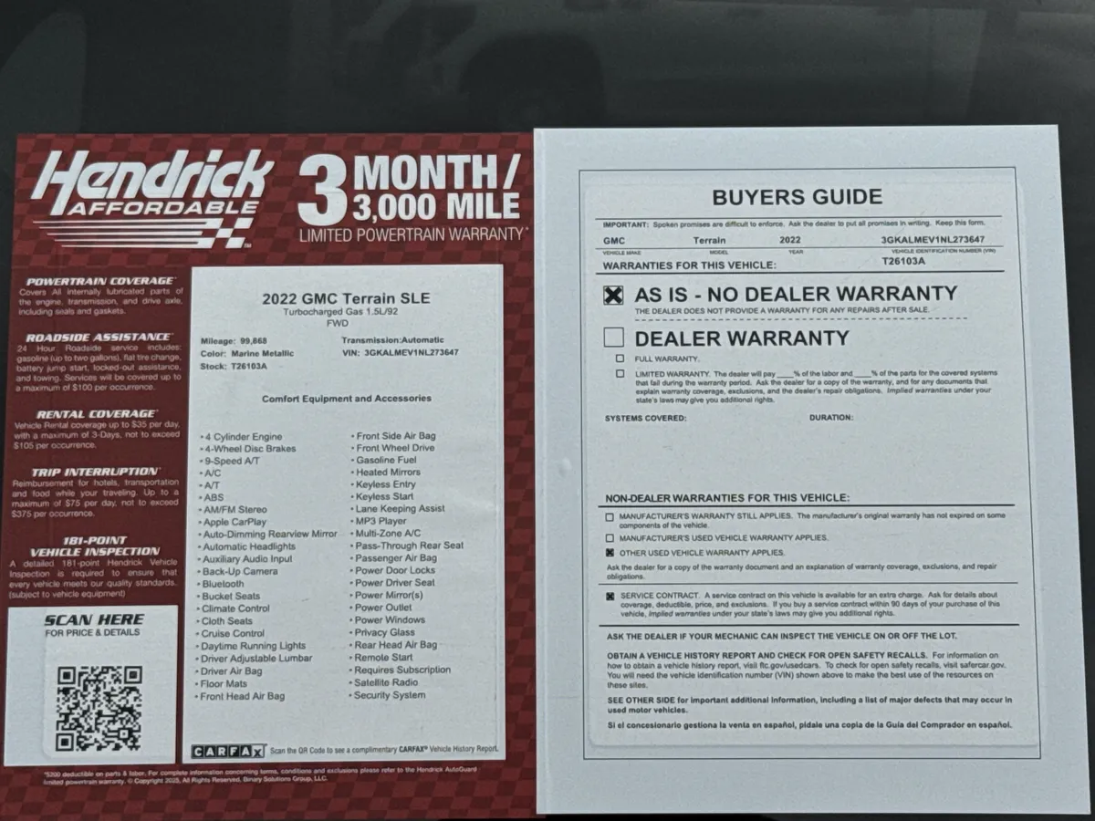 2022 GMC Terrain SLE thumbnail 34