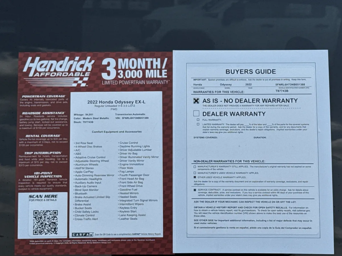 2022 Honda Odyssey EX-L thumbnail 38