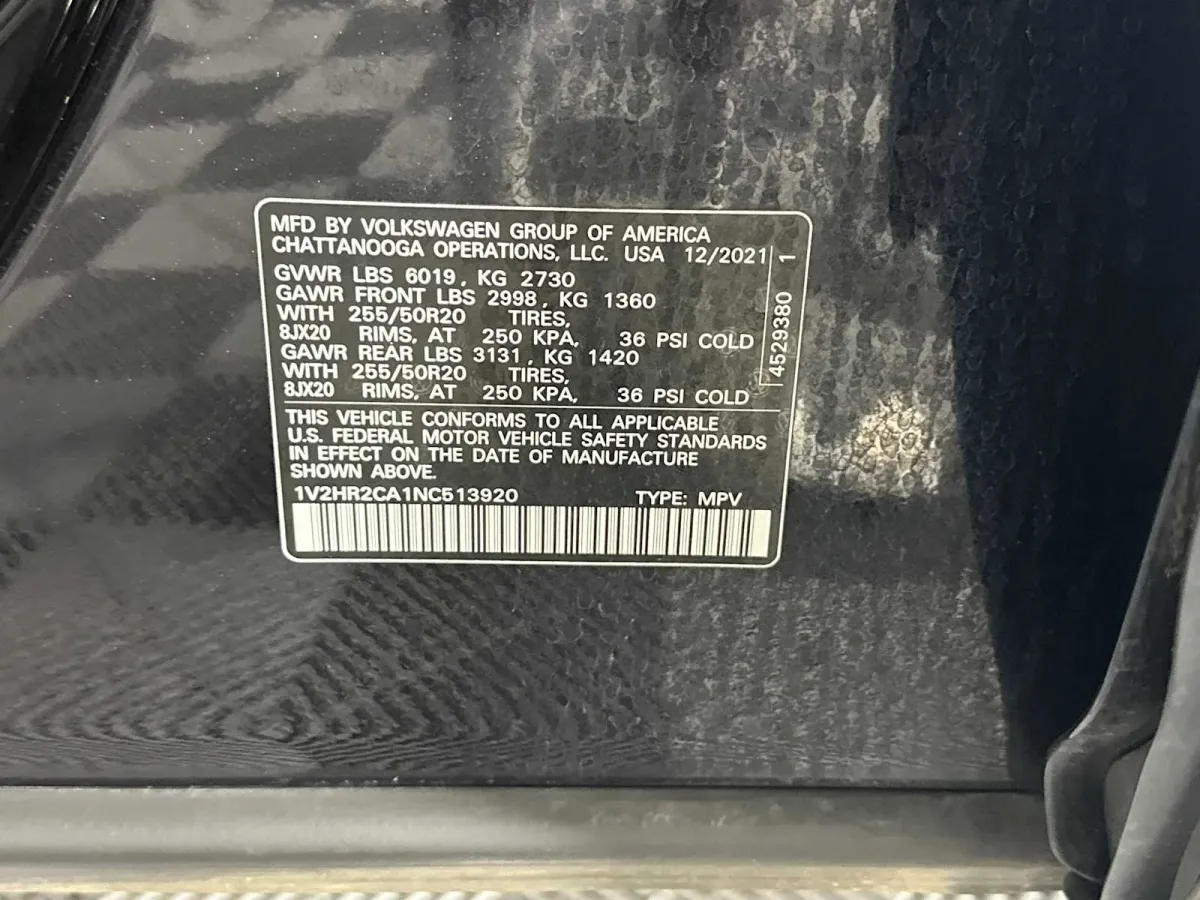 2022 Volkswagen Atlas 3.6L V6 SE w/Technology thumbnail 33