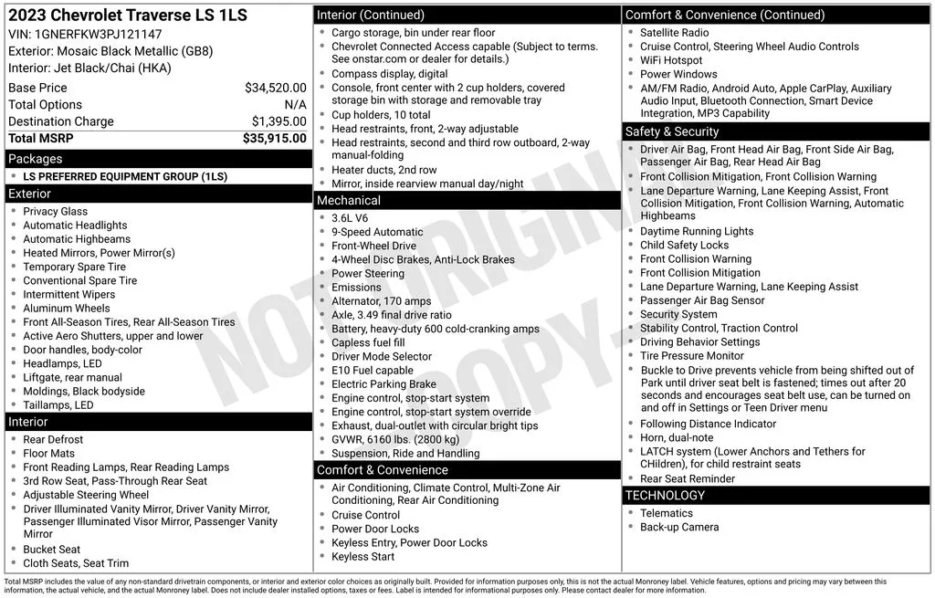 2023 Chevrolet Traverse LS thumbnail 27