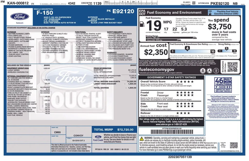 2023 Ford F-150 Lariat thumbnail 7