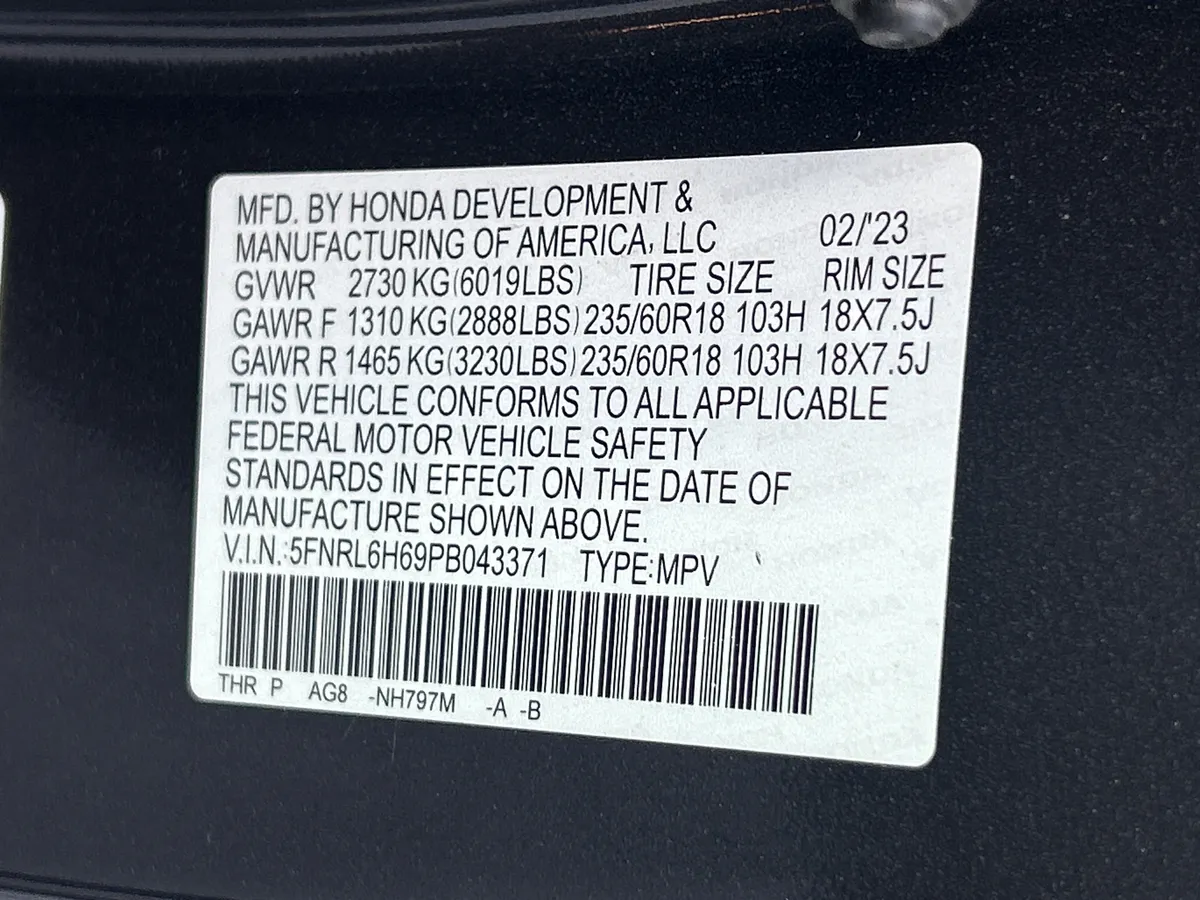2023 Honda Odyssey EX-L thumbnail 36