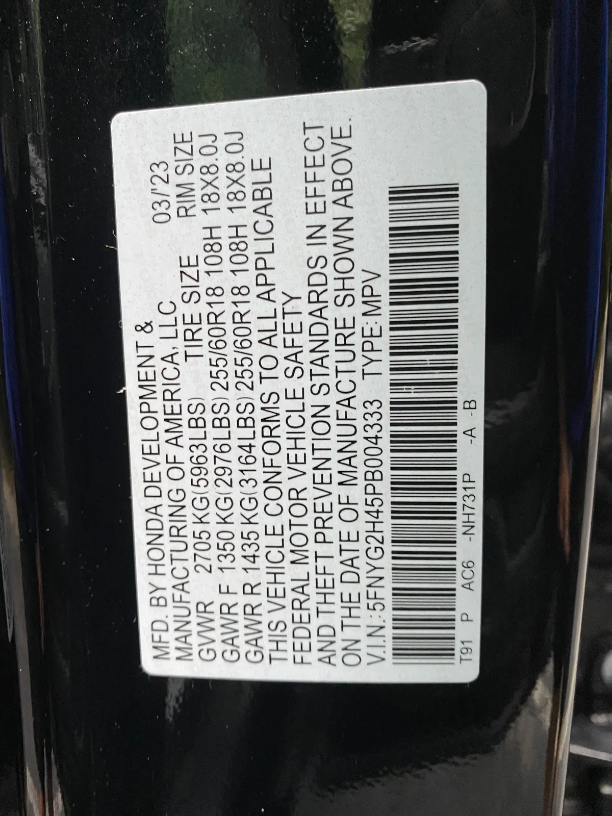 2023 Honda Pilot EX-L 8 Passenger thumbnail 37