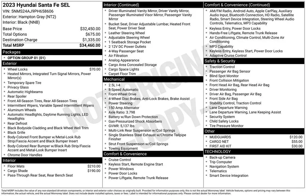 2023 Hyundai Santa Fe SEL thumbnail 3