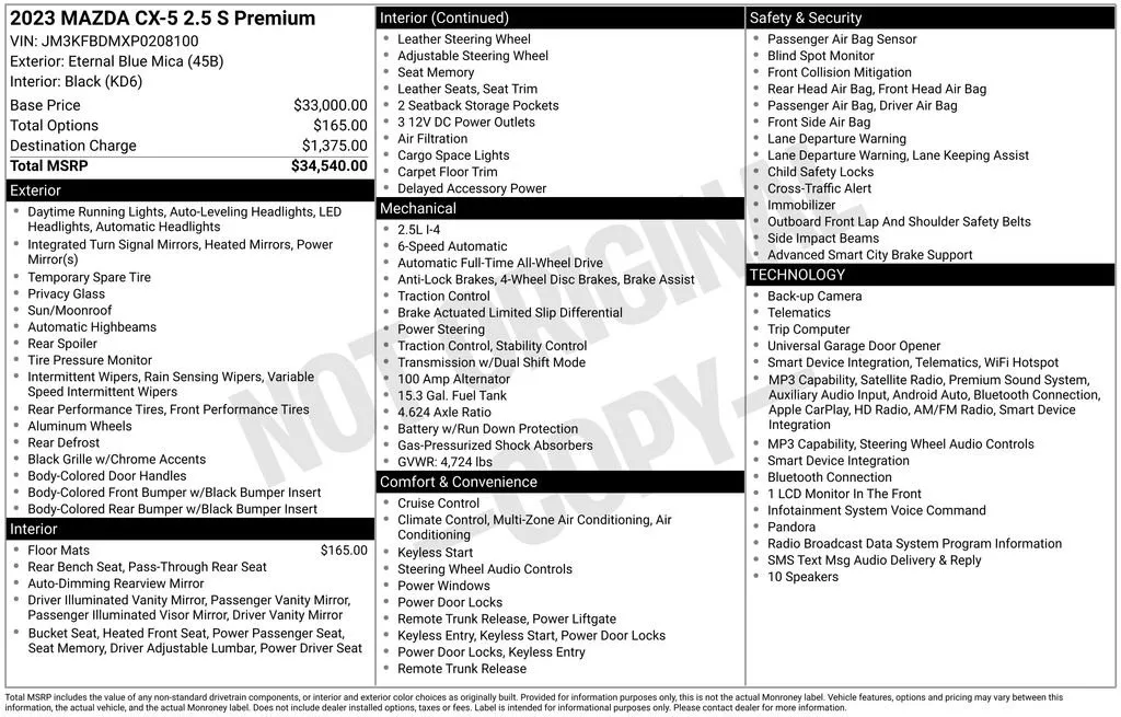 2023 Mazda CX-5 2.5 S Premium Package thumbnail 8