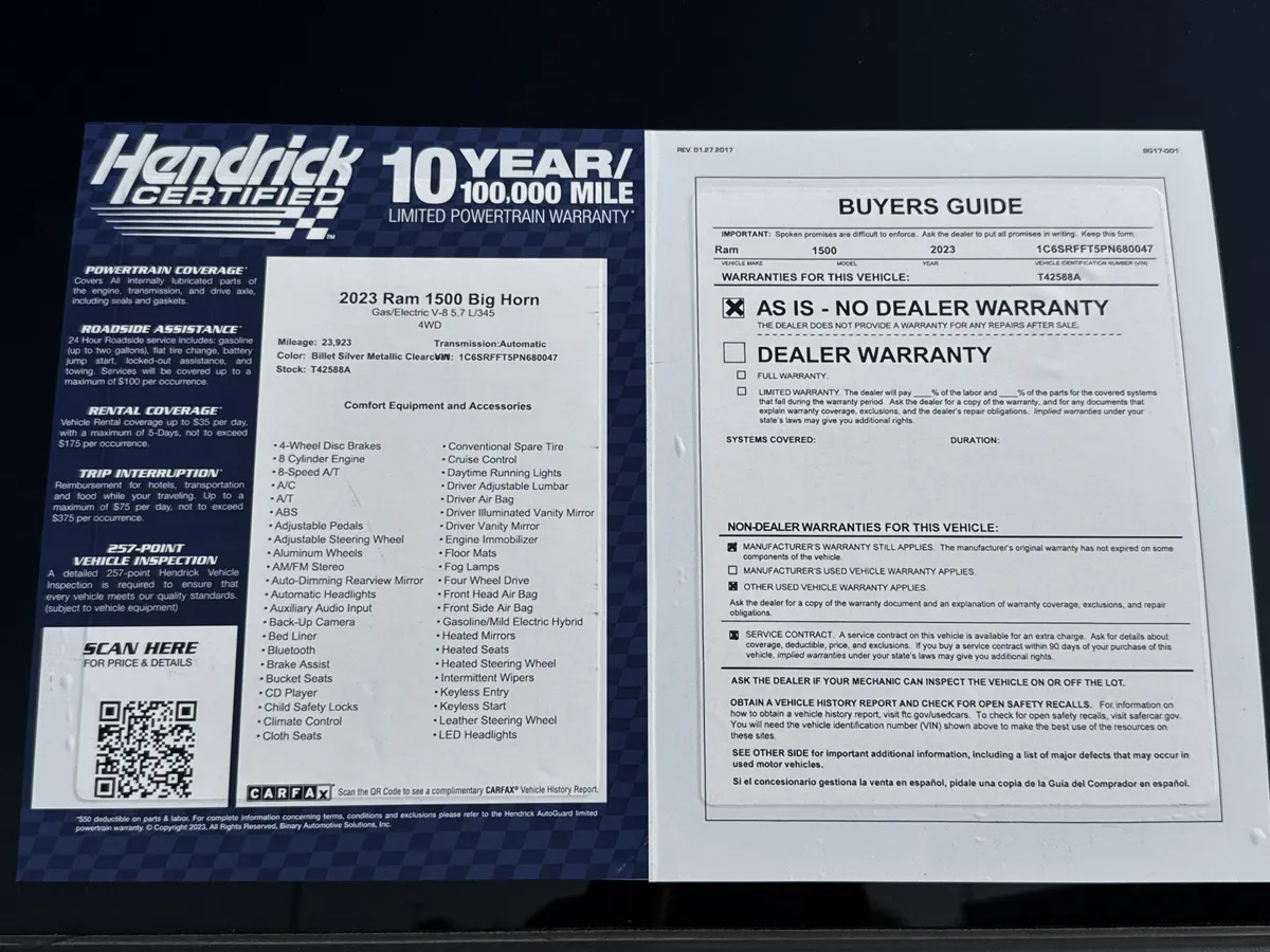 2023 Ram 1500 Big Horn thumbnail 38