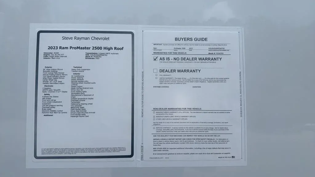 2023 Ram ProMaster 2500 High Roof thumbnail 27