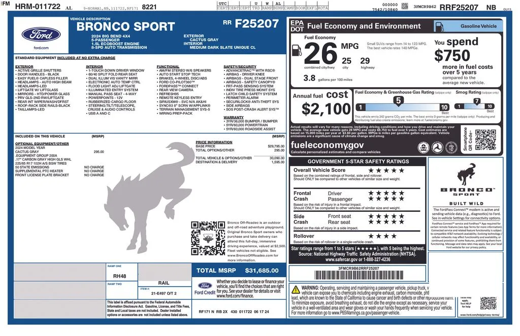 2024 Ford Bronco Sport Big Bend thumbnail 27