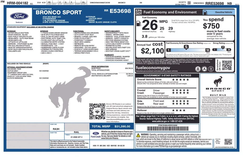 2024 Ford Bronco Sport Big Bend thumbnail 26