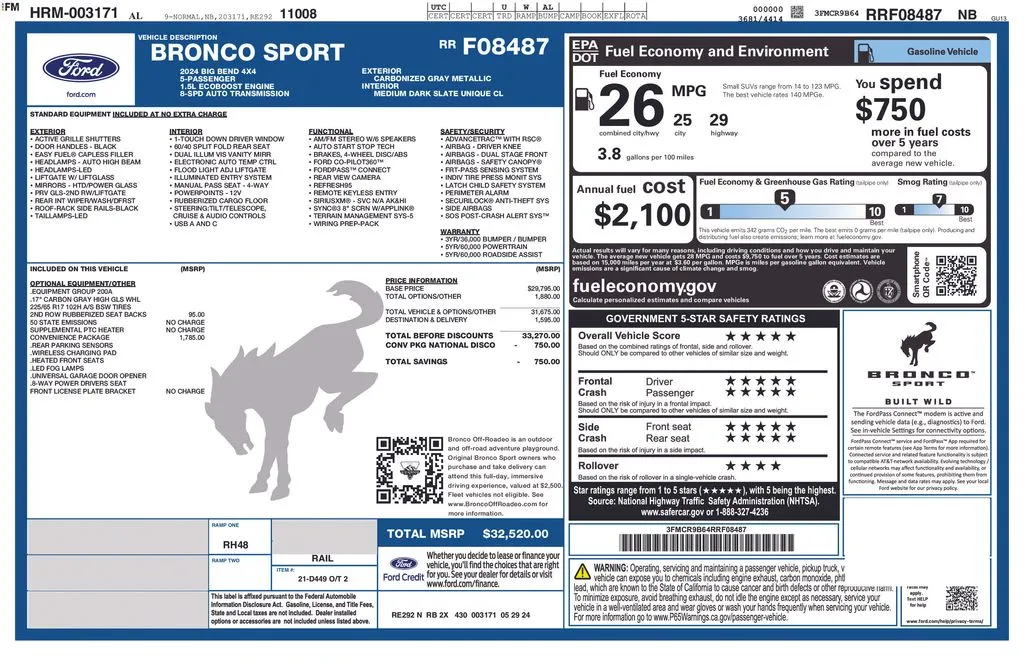 2024 Ford Bronco Sport Big Bend thumbnail 7