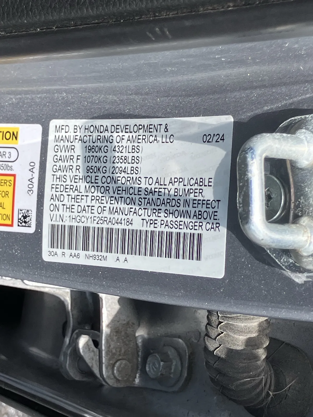2024 Honda Accord LX CVT thumbnail 30
