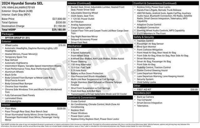2024 Hyundai Sonata SEL thumbnail 31