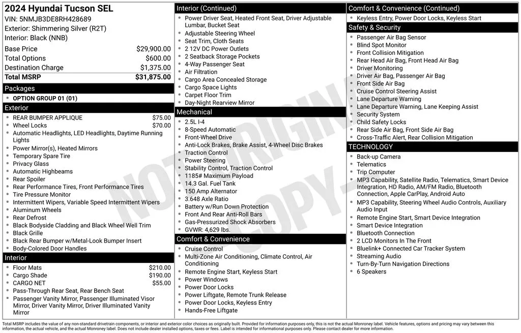 2024 Hyundai Tucson SEL thumbnail 7