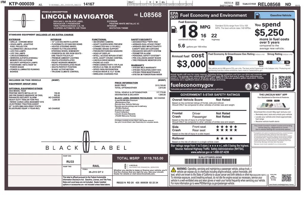 2024 Lincoln Navigator L Black Label thumbnail 26