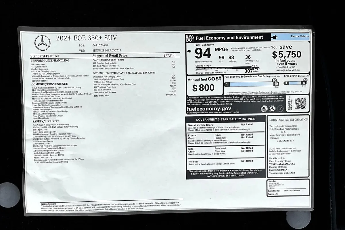 2024 Mercedes-Benz EQE 350+ EQE 350+ thumbnail 17