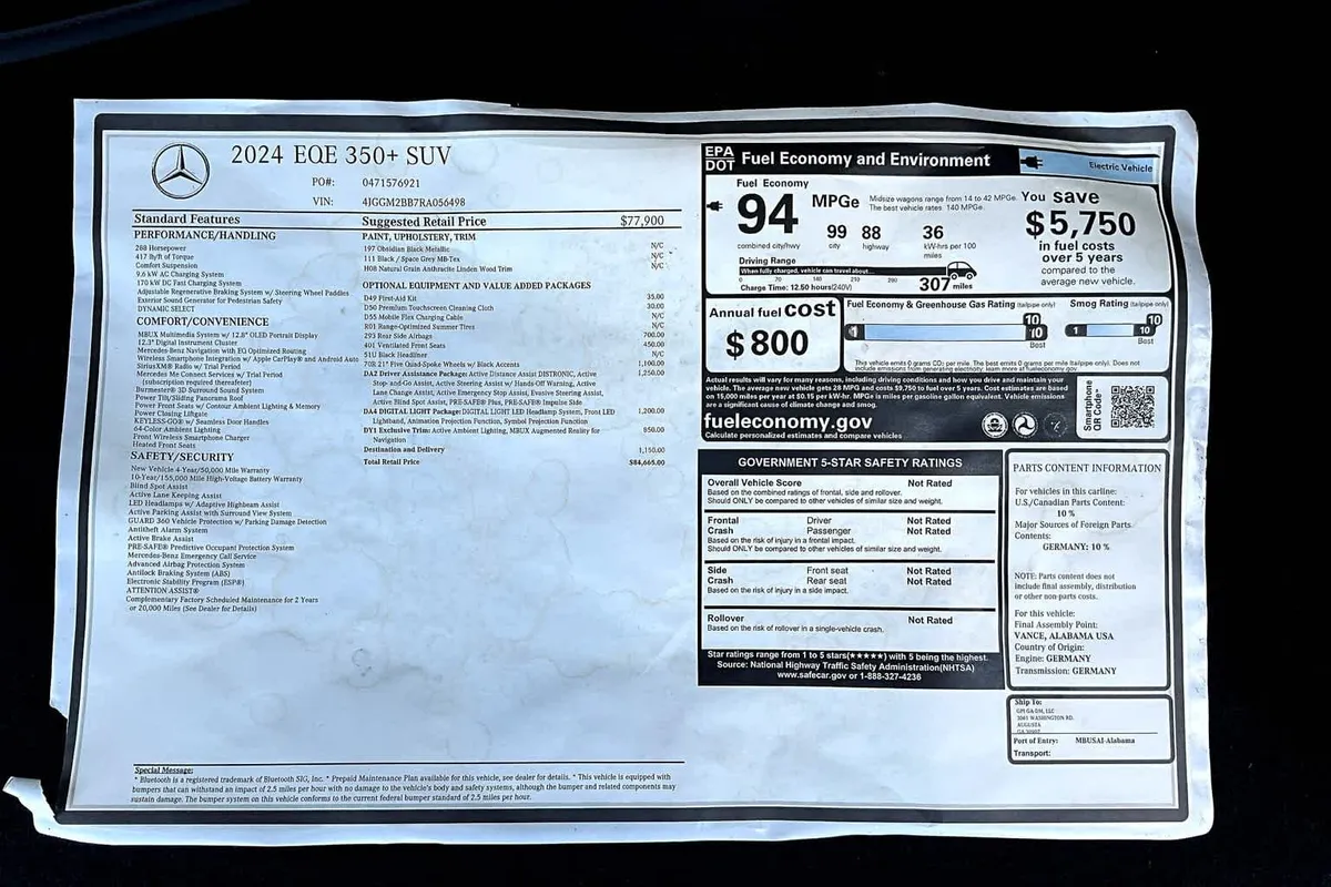 2024 Mercedes-Benz EQE 350+ EQE 350+ thumbnail 17