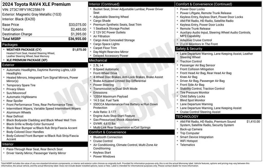 2024 Toyota RAV4 XLE Premium thumbnail 37